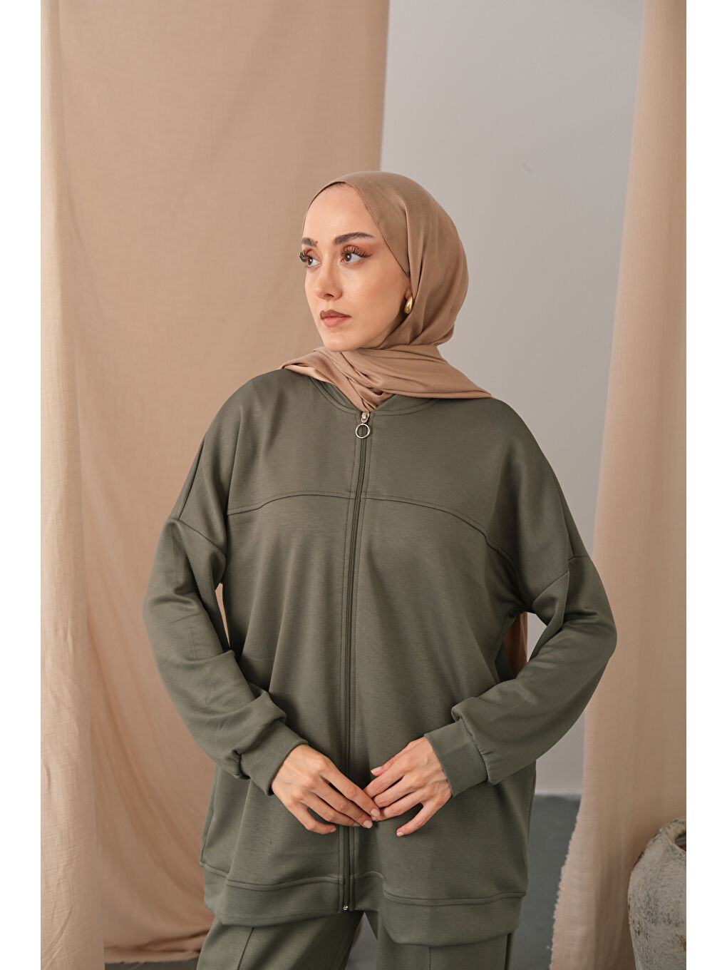 Kadın Çıma Detay İkili Takım Yeşil-4