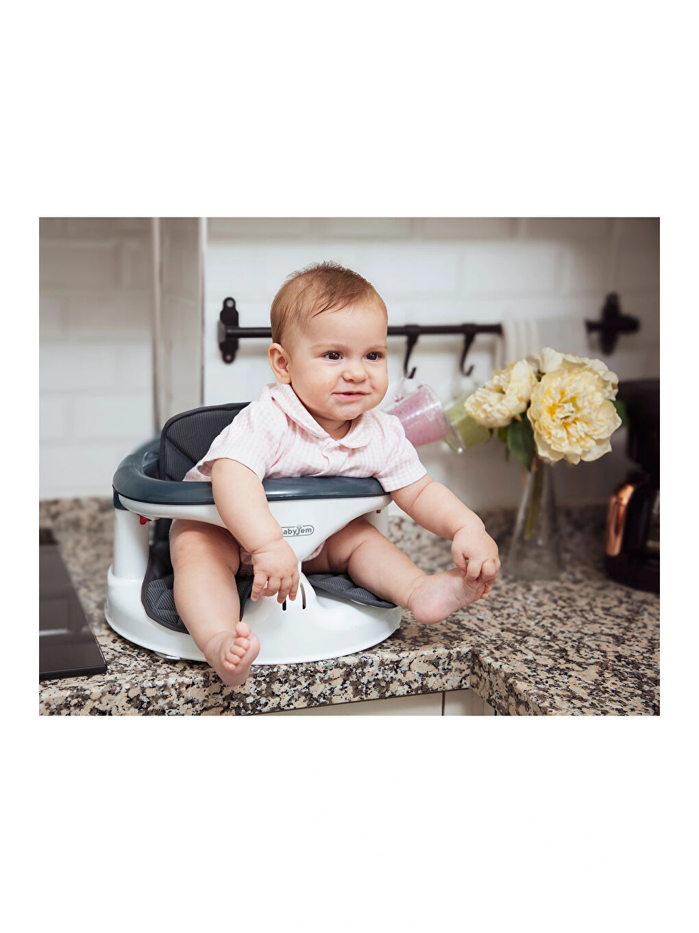 Yandan Açılır Mama Oturağı & Minder 2'li Set Antrasit-1