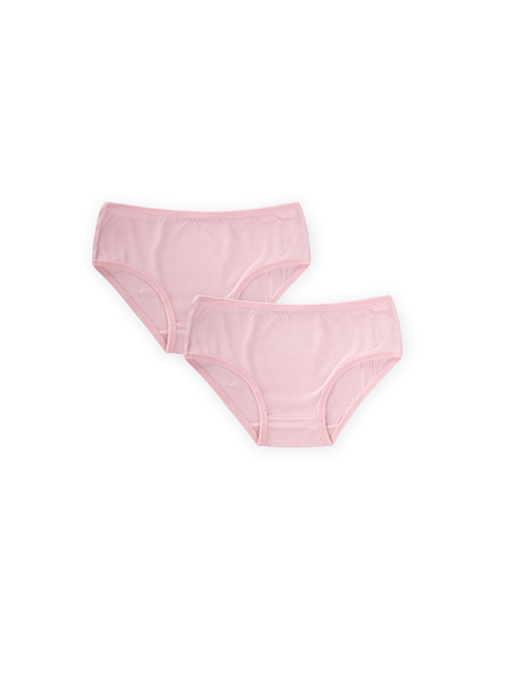 İkili Biyeli Slip Külot  2-9 Yaş Pembe