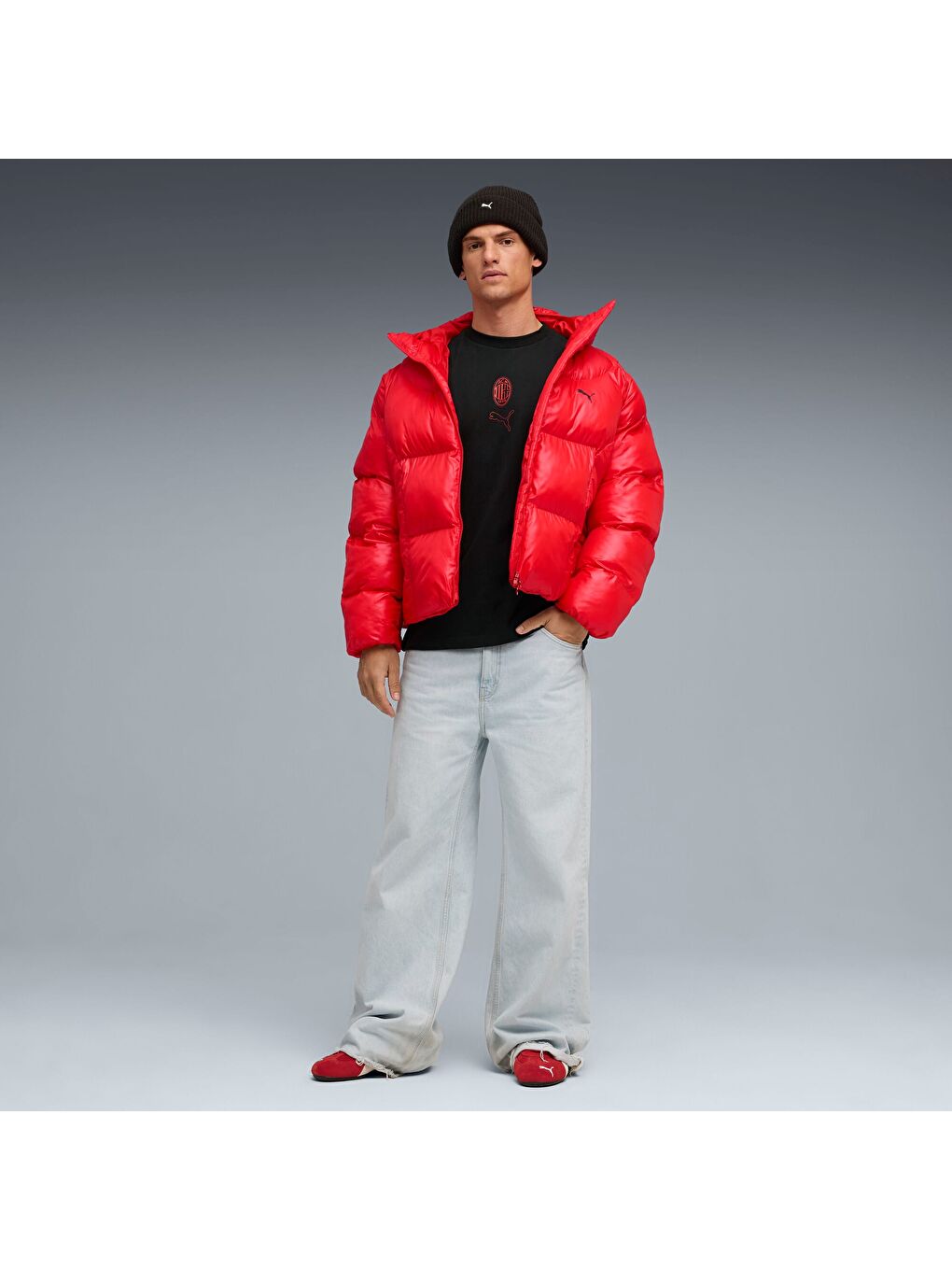 Siyah AC MILAN FtblStatement Cellerator UNISEX Tişört-3