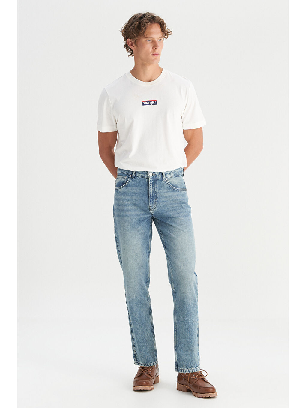 %100 Pamuk Frank Relaxed Fit Geniş Kesim İndigo Jean Denim Pantolon-1