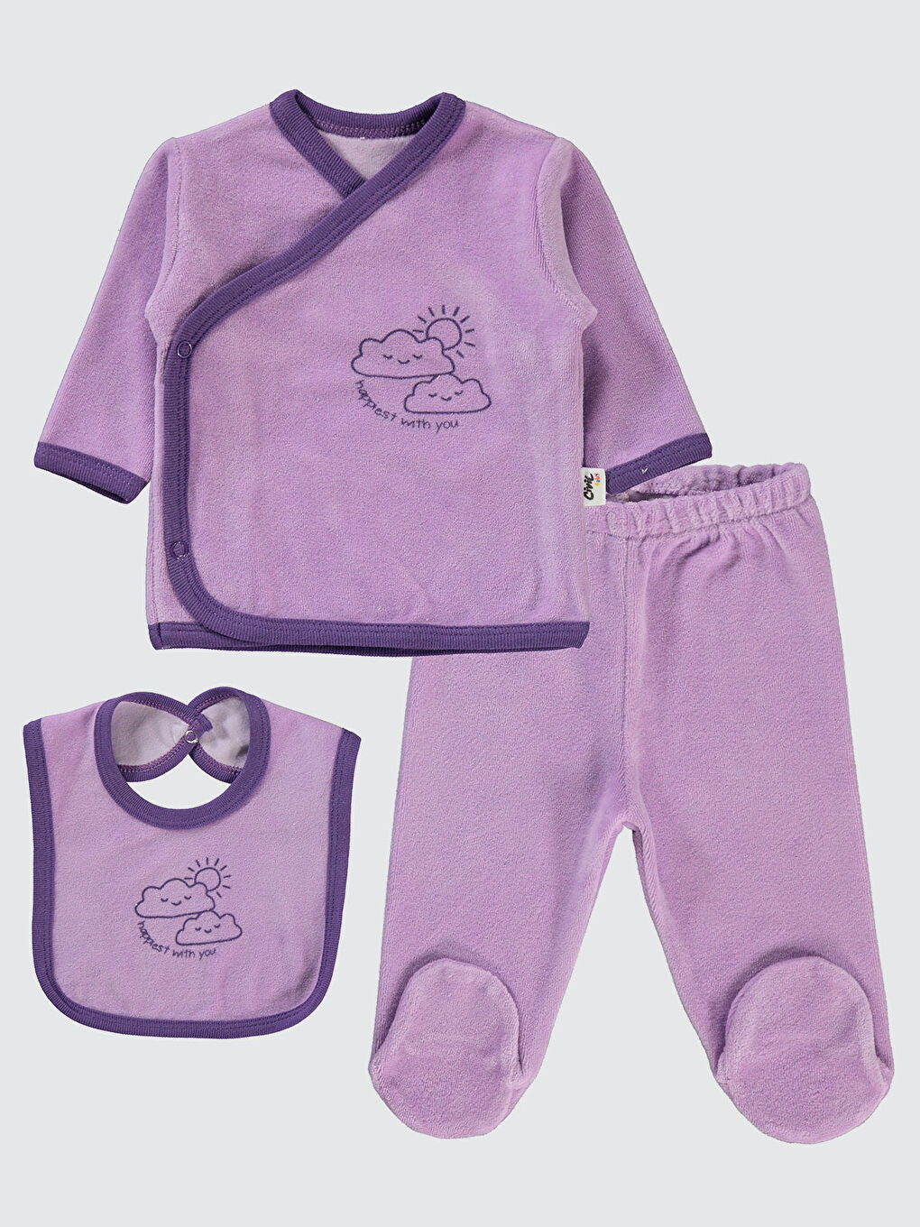 Baby Kız Bebek Zıbın Takımları Lila