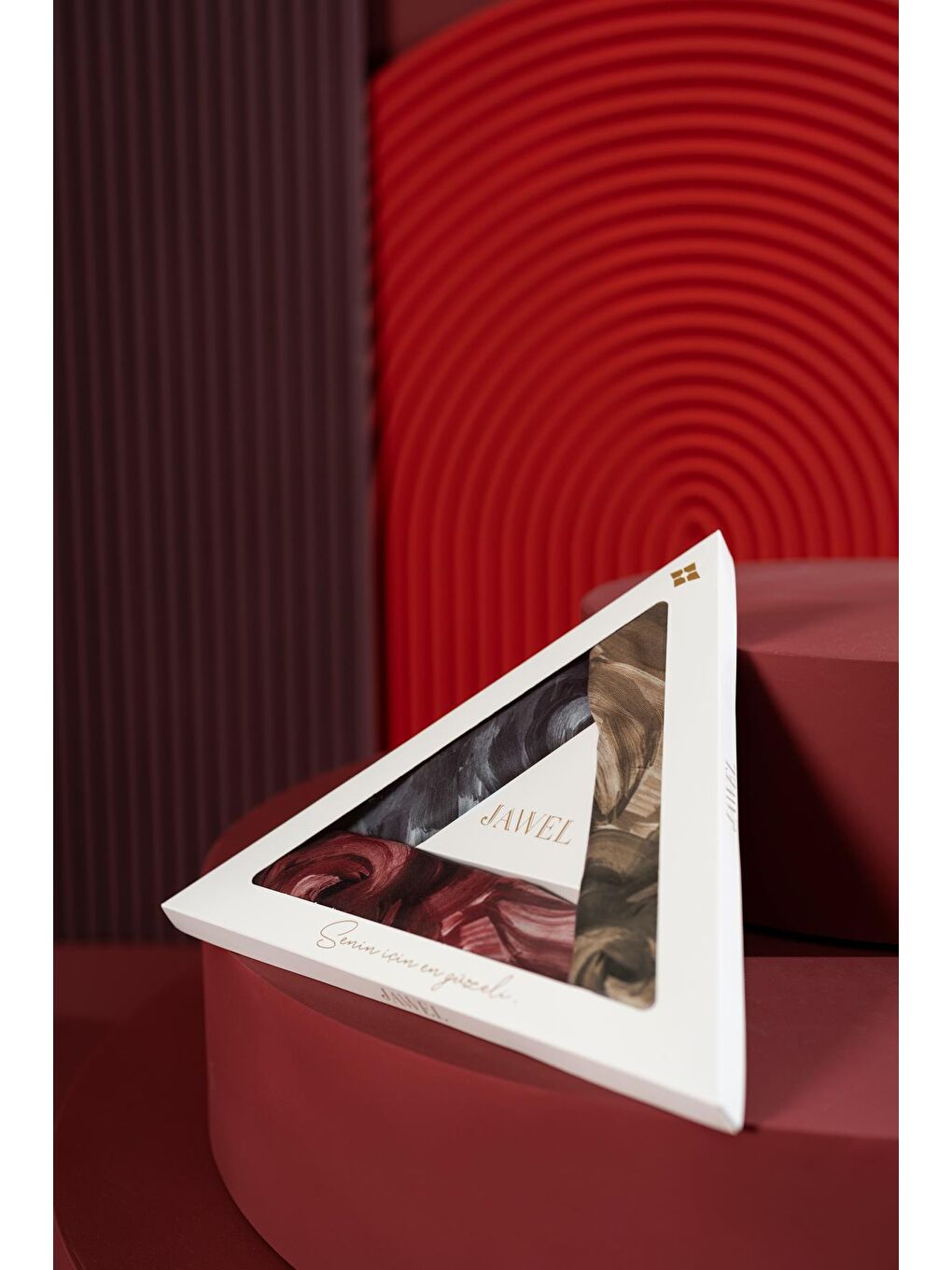 Karışık Kadın Mirla Soft Eşarp Paketi (Siyah-Koyu Bordo-Acı Kahve)-1