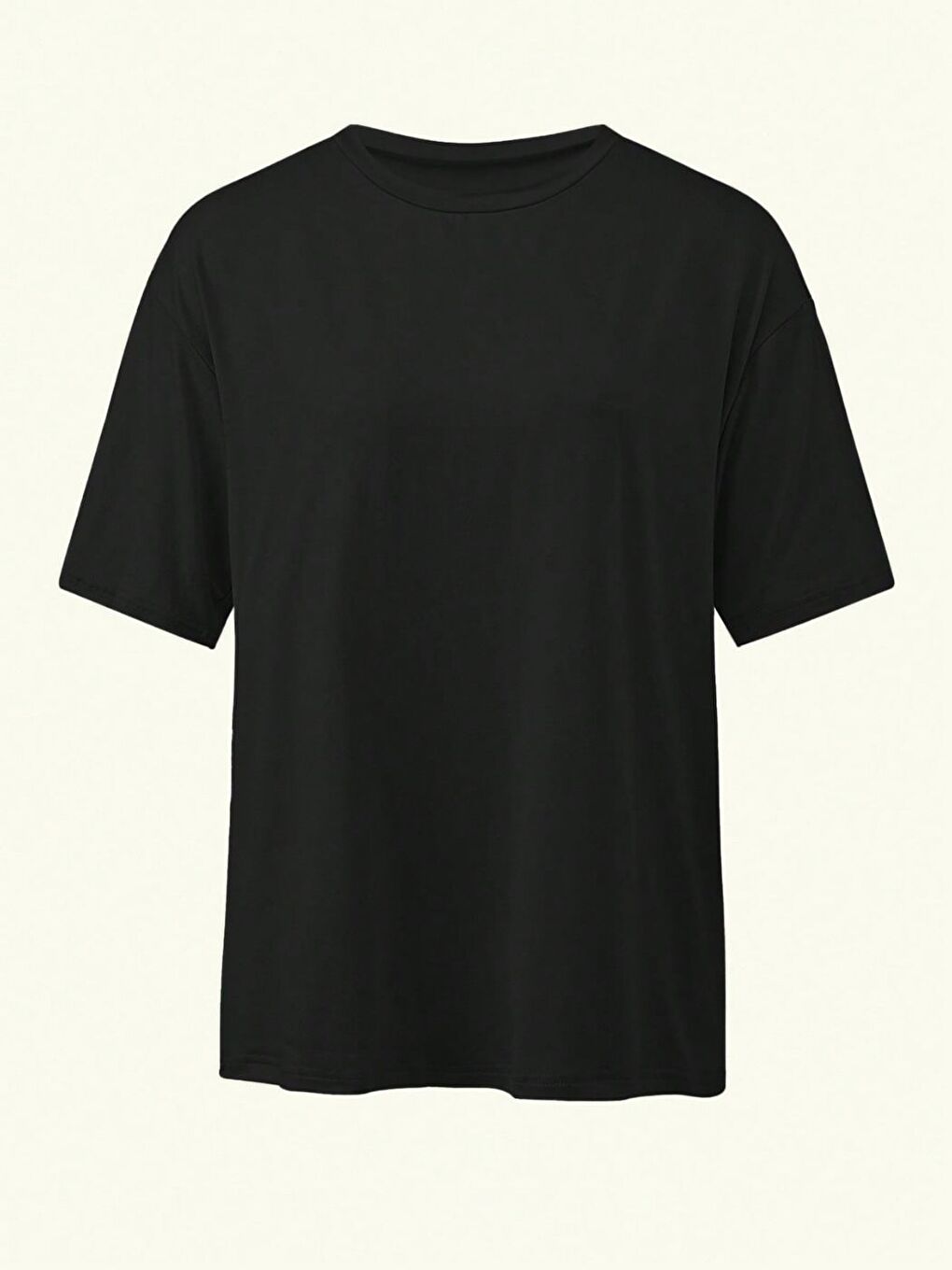 Kadın Erkek Unisex Siyah Korea Fish Özel Baskılı Regular Tişört-2