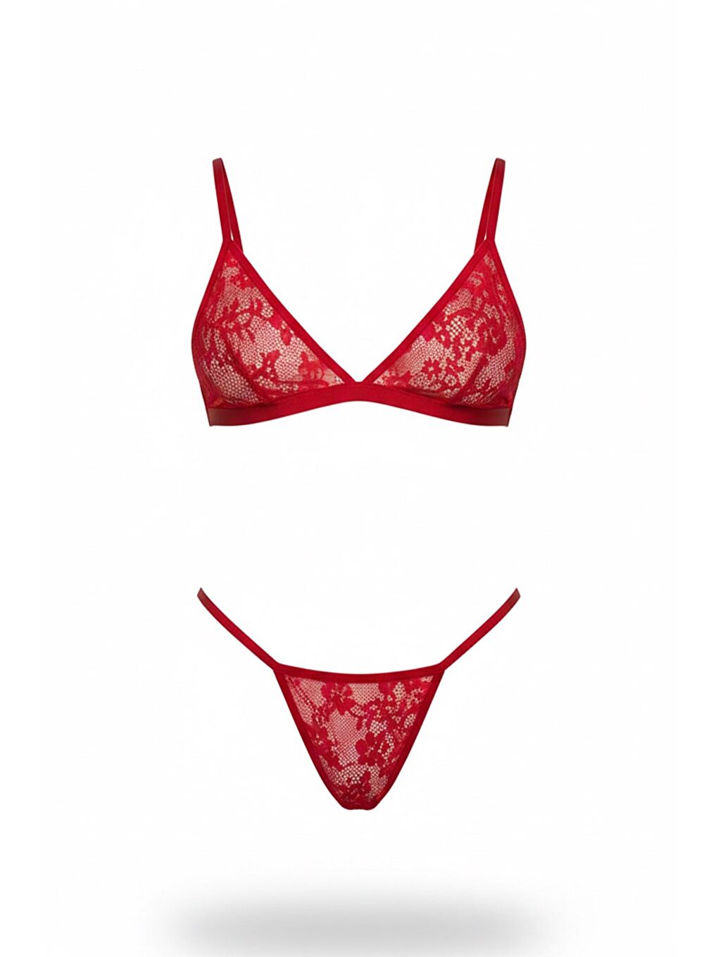 4Lü Bralet Set Kırmızı-1