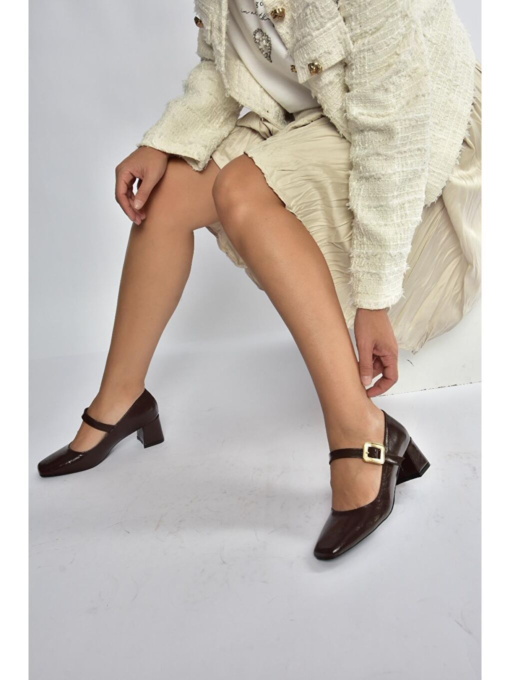 Kahverengi Kadın Topuklu Ayakkabı T820010360-1
