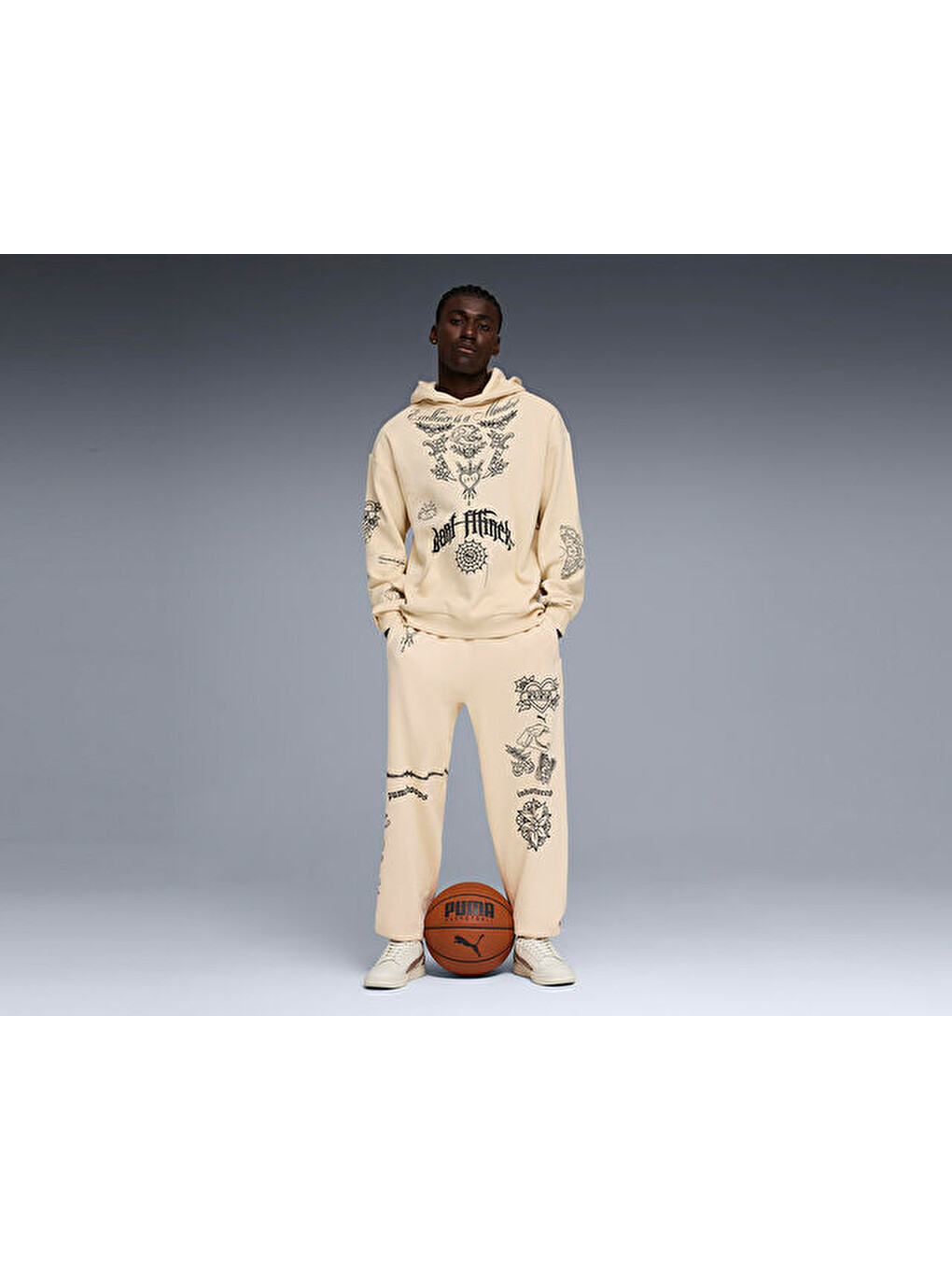 Swish N İnk Hoodie Erkek Günlük Sweatshirts 63465501 Bej-6