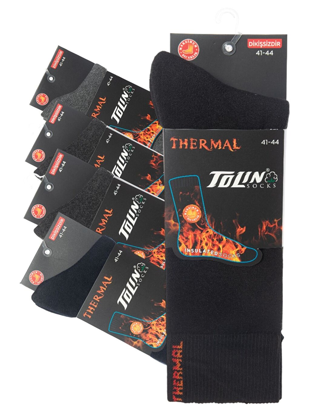 Karışık Erkek 12 li Çorap Thermal Renkli 19408