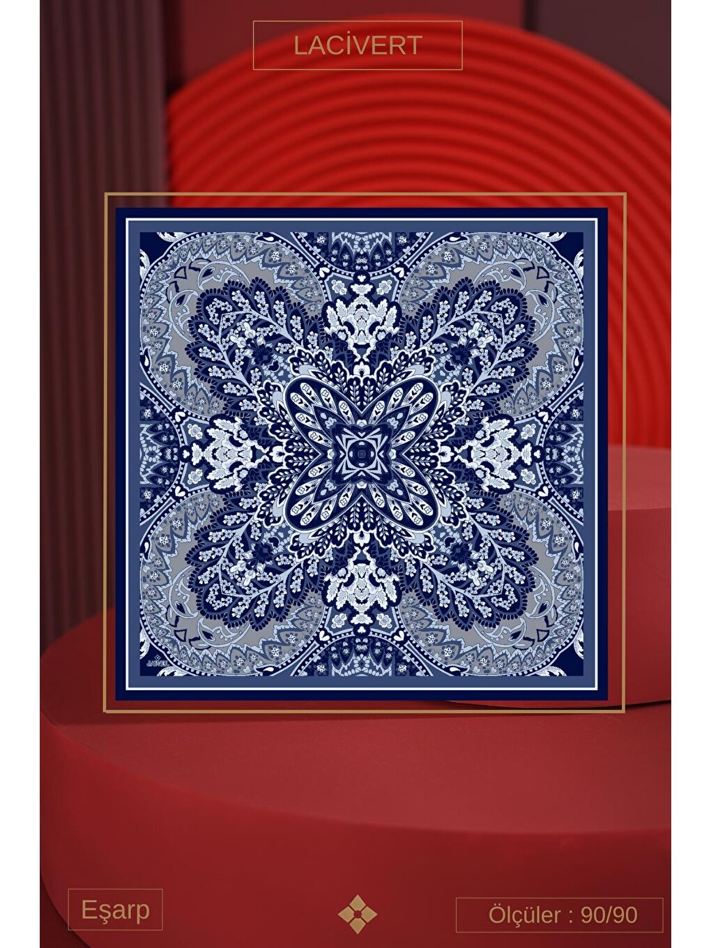 Karışık Kadın Soft Eşarp Paketi Lacivert( Mirla-Millas-Capua)-2