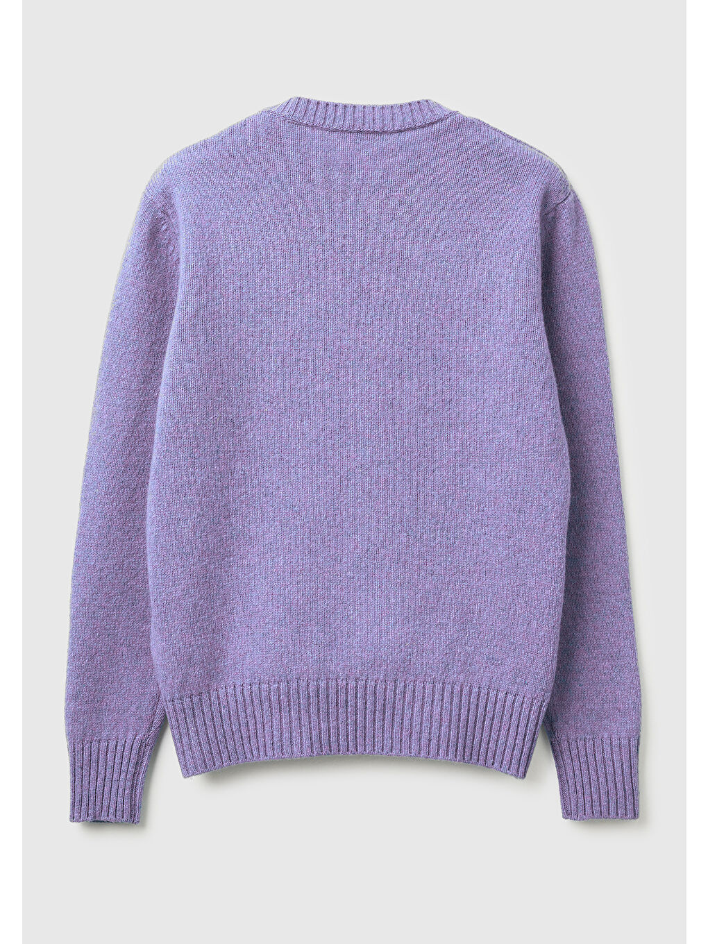 Kadın Koyu Lila Bisiklet Yaka Shetland Kazak-3