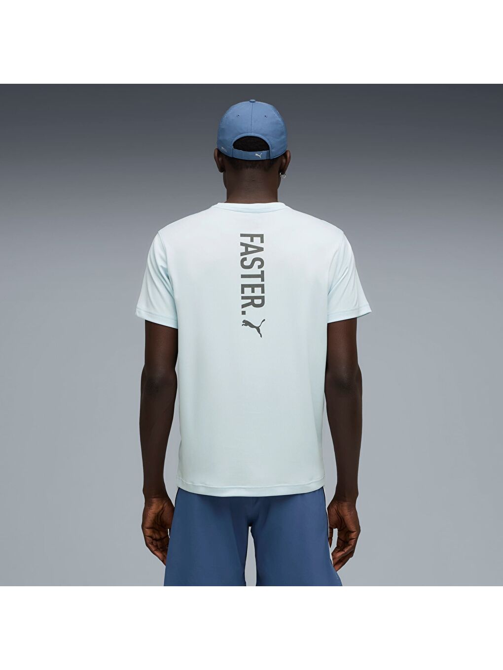 Mavi GRAPHICS RUNNING FASTER Erkek Tişört-3