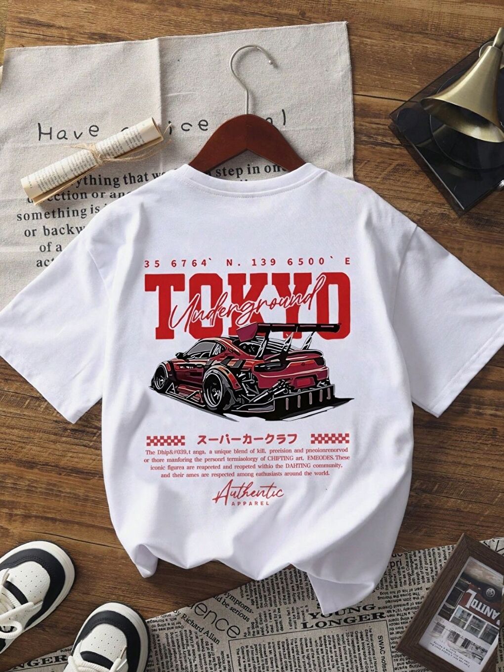 Beyaz Under Ground Baskılı Regular Tişört-1