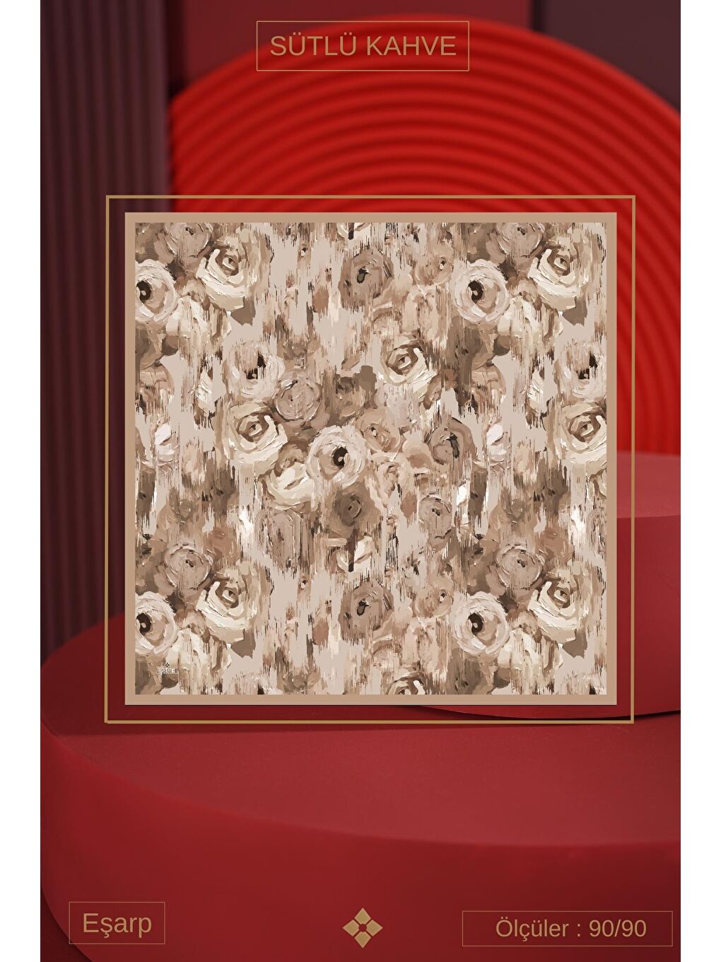 Karışık Kadın Soft Eşarp Paketi Millas( Siyah Kahve-Acı Kahve-Sütlü Kahve)-4