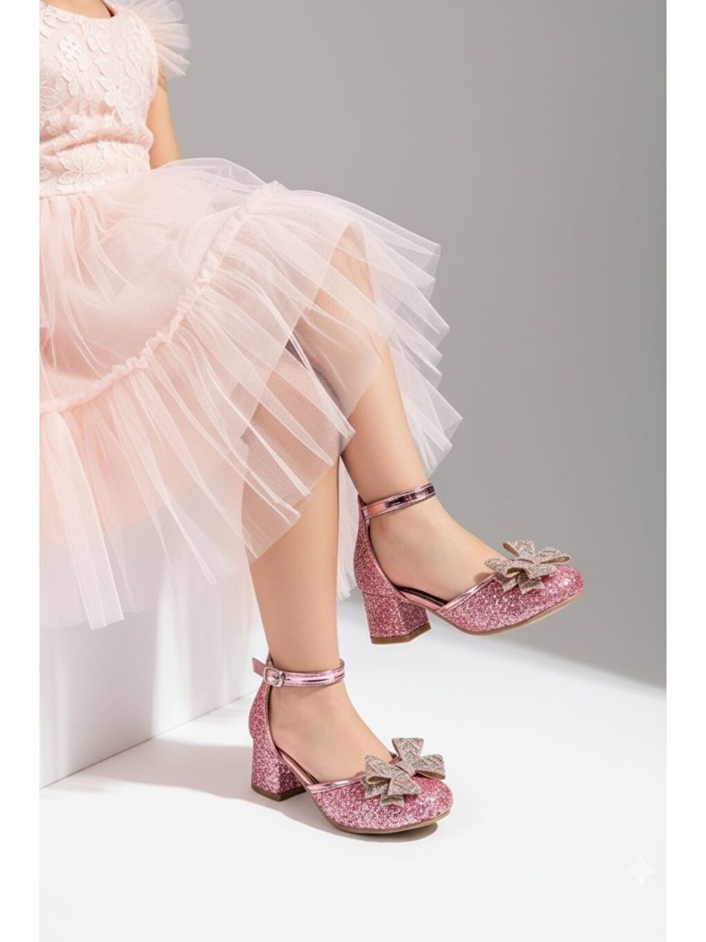 Pembe KIZ ÇOCUK ABİYE AYAKKABI