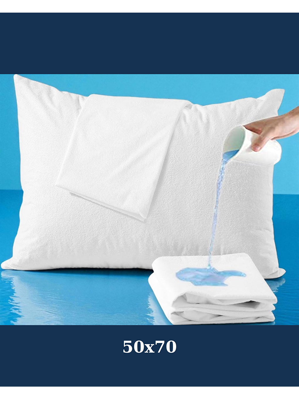 Karışık Safex Yastık Alezi | Su Geçirmez Kumaş | Tekli | 50x70 +20cm İç Kapaklı