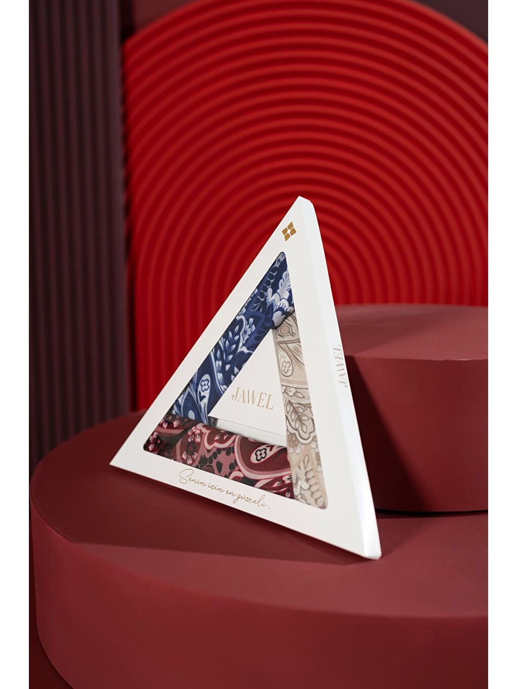 Karışık Kadın Capua Soft Eşarp Paketi (Lacivert-Bordo-Sütlü Kahve)-1