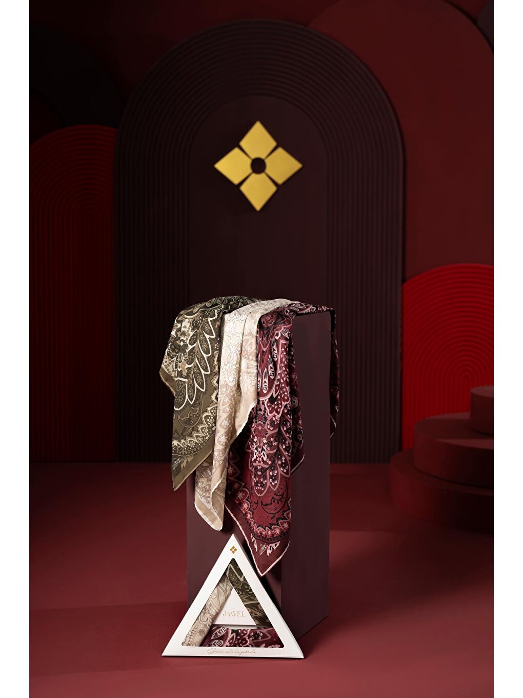 Karışık Kadın Capua Soft Eşarp Paketi(Sütlü Kahve-Acı Kahve-Bordo)