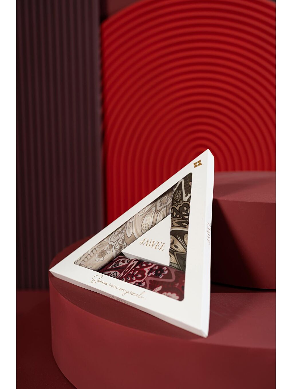 Karışık Kadın Capua Soft Eşarp Paketi(Sütlü Kahve-Acı Kahve-Bordo)-1