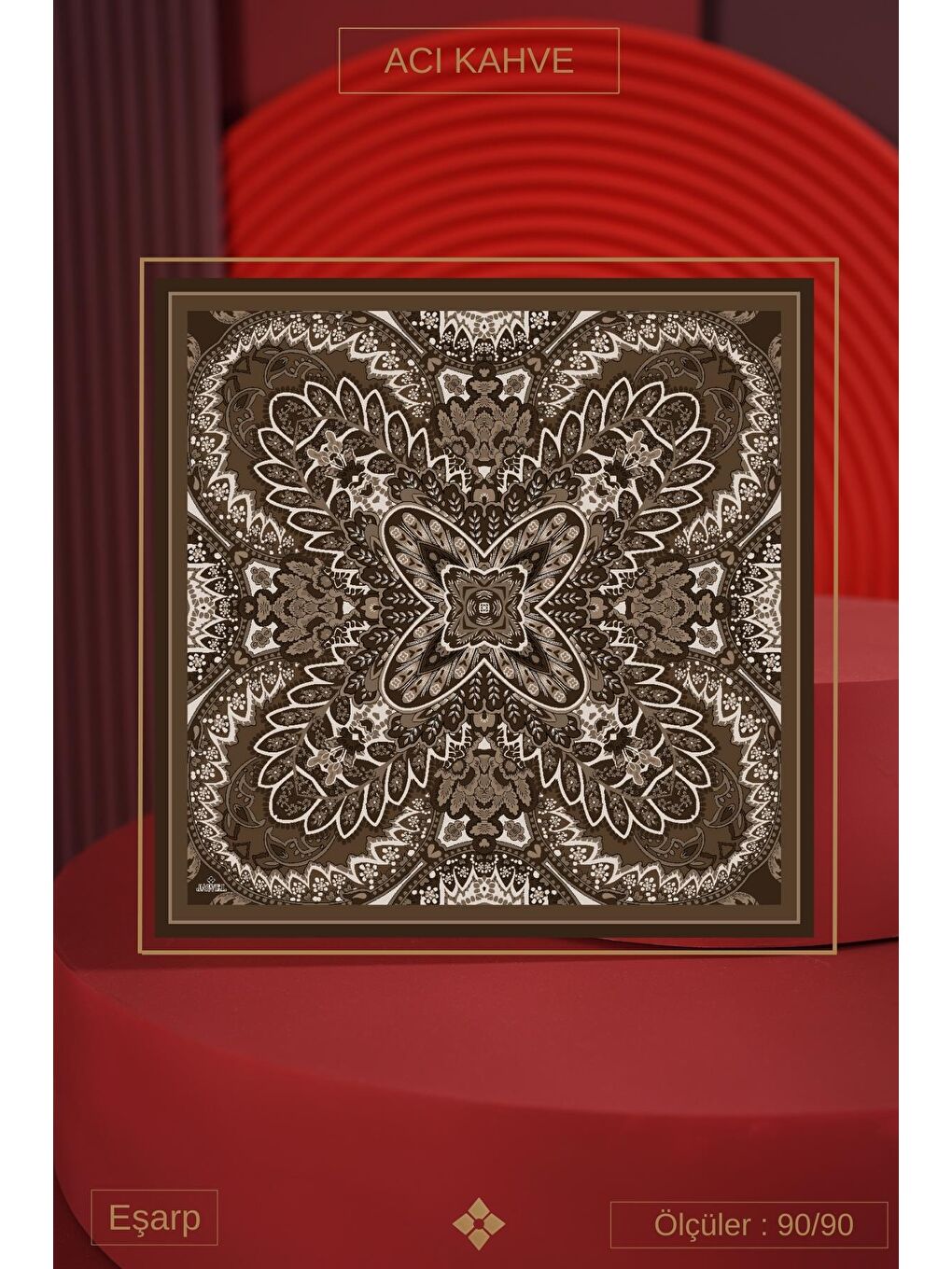 Karışık Kadın Capua Soft Eşarp Paketi(Sütlü Kahve-Acı Kahve-Bordo)-2