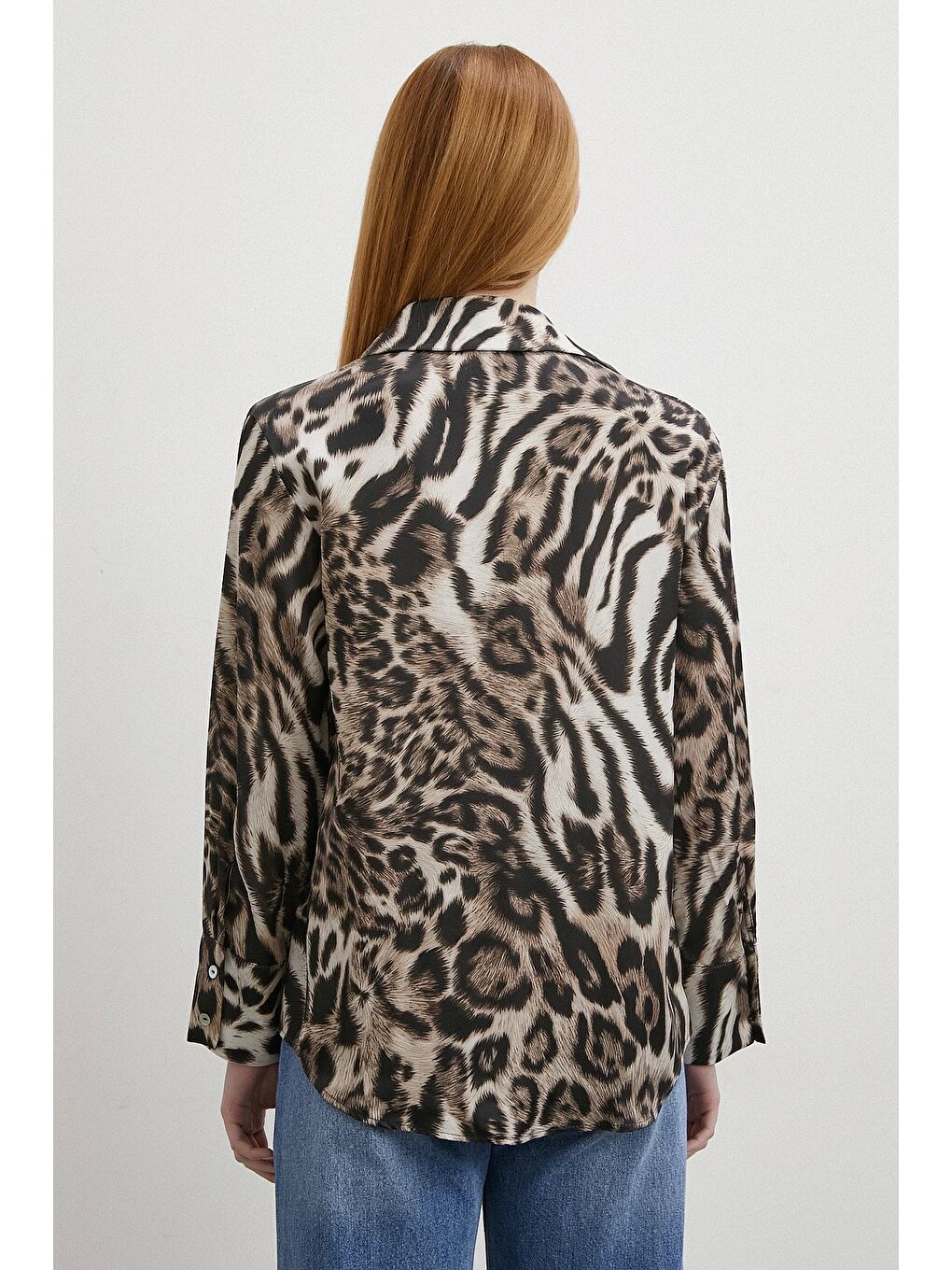 Americano Desenli Gömlek Siyah-2