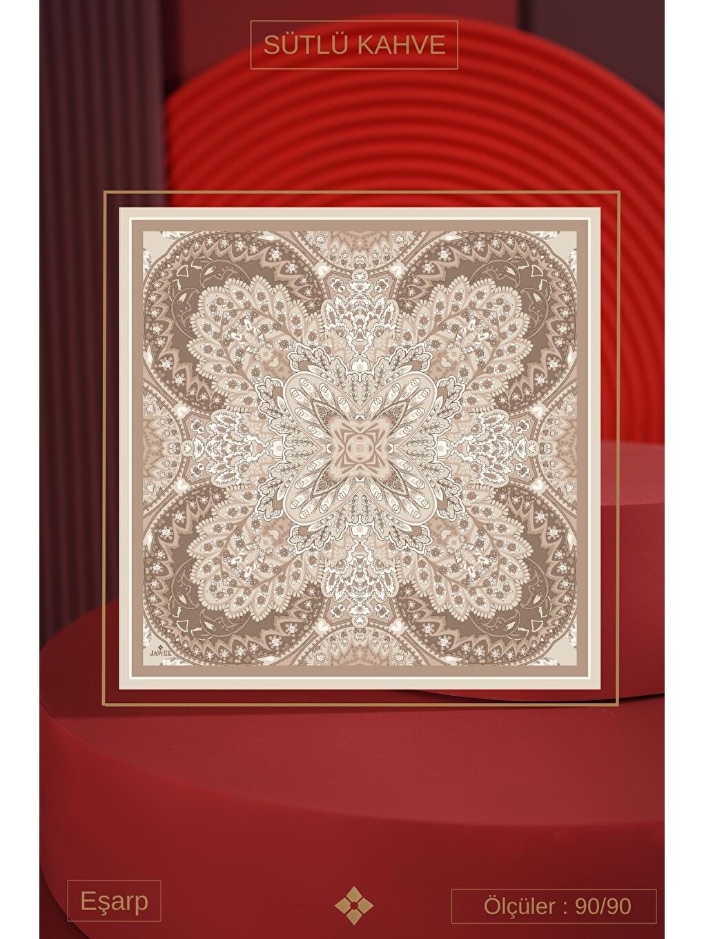 Karışık Kadın Capua Soft Eşarp Paketi(Sütlü Kahve-Acı Kahve-Bordo)-4