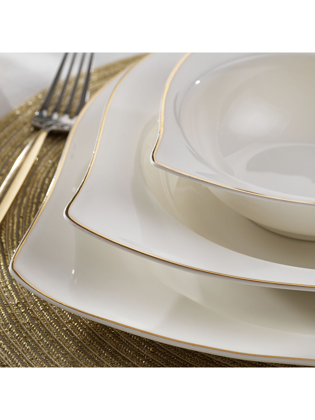 Sarı Bety Yemek Takımı 48 Parça-Gold-2