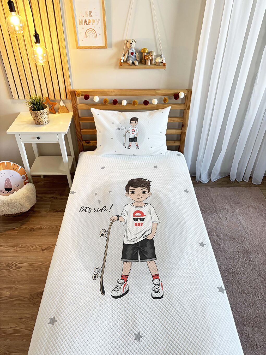 Karışık Kaykaycı Genç Desenli Pike-1