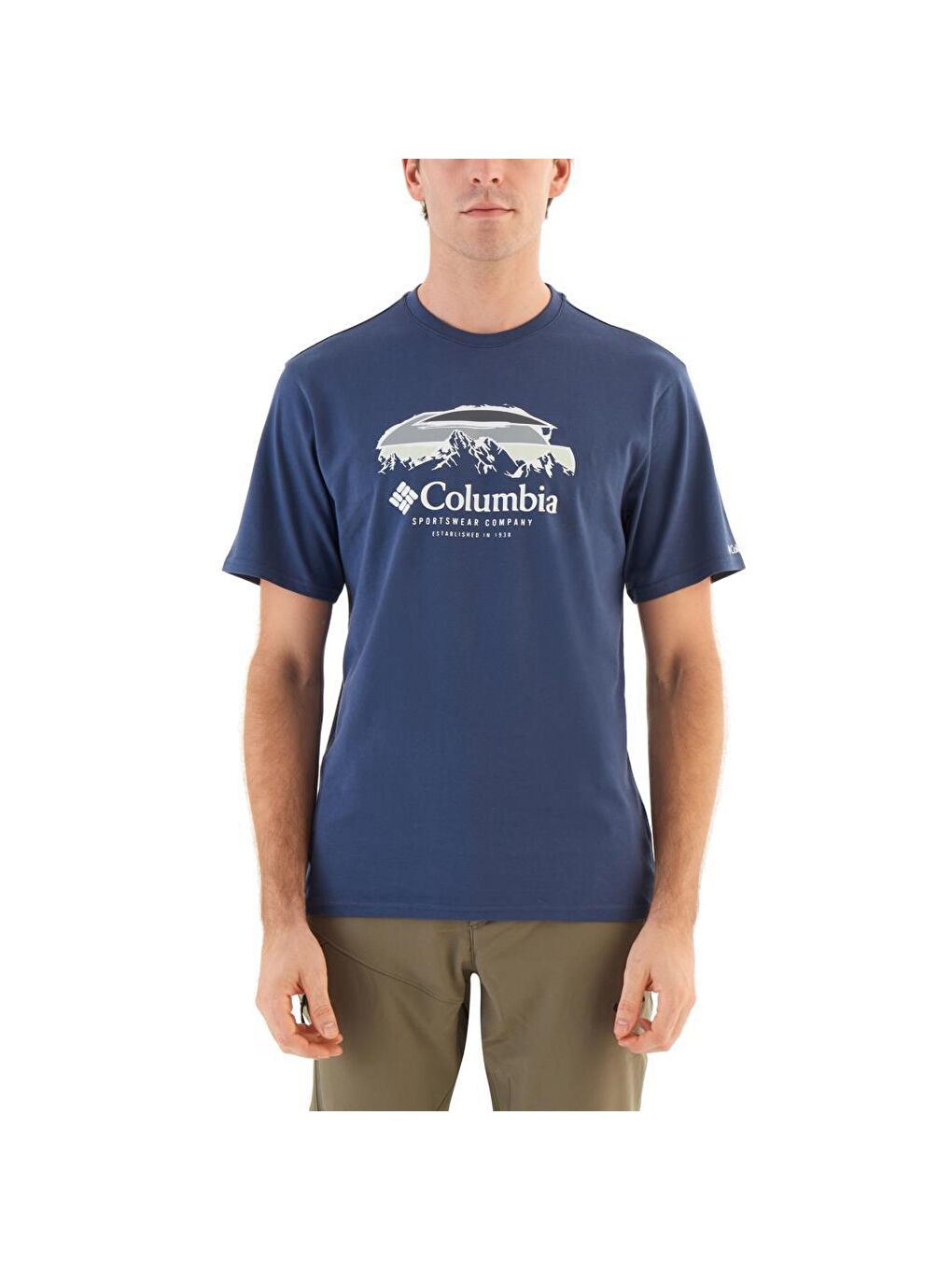 Columbia Lacivert CSC Hikers Haven Erkek Kisa Kollu T-Shirt Mavi CS0336-480