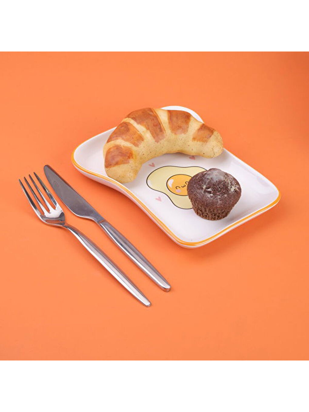 Karışık Kitchen Yumurta Desenli Servis Tabağı - Renkli - 19 cm-2