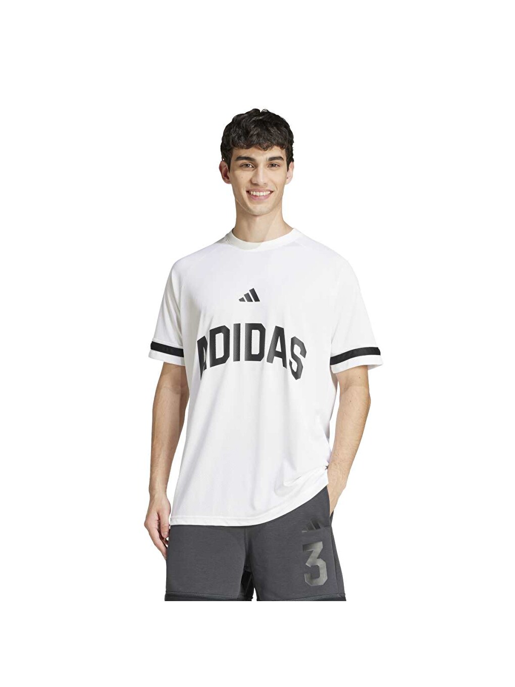 Seasonal Essentials Us Sport Erkek Beyaz Yuvarlak Yaka Spor Tişört