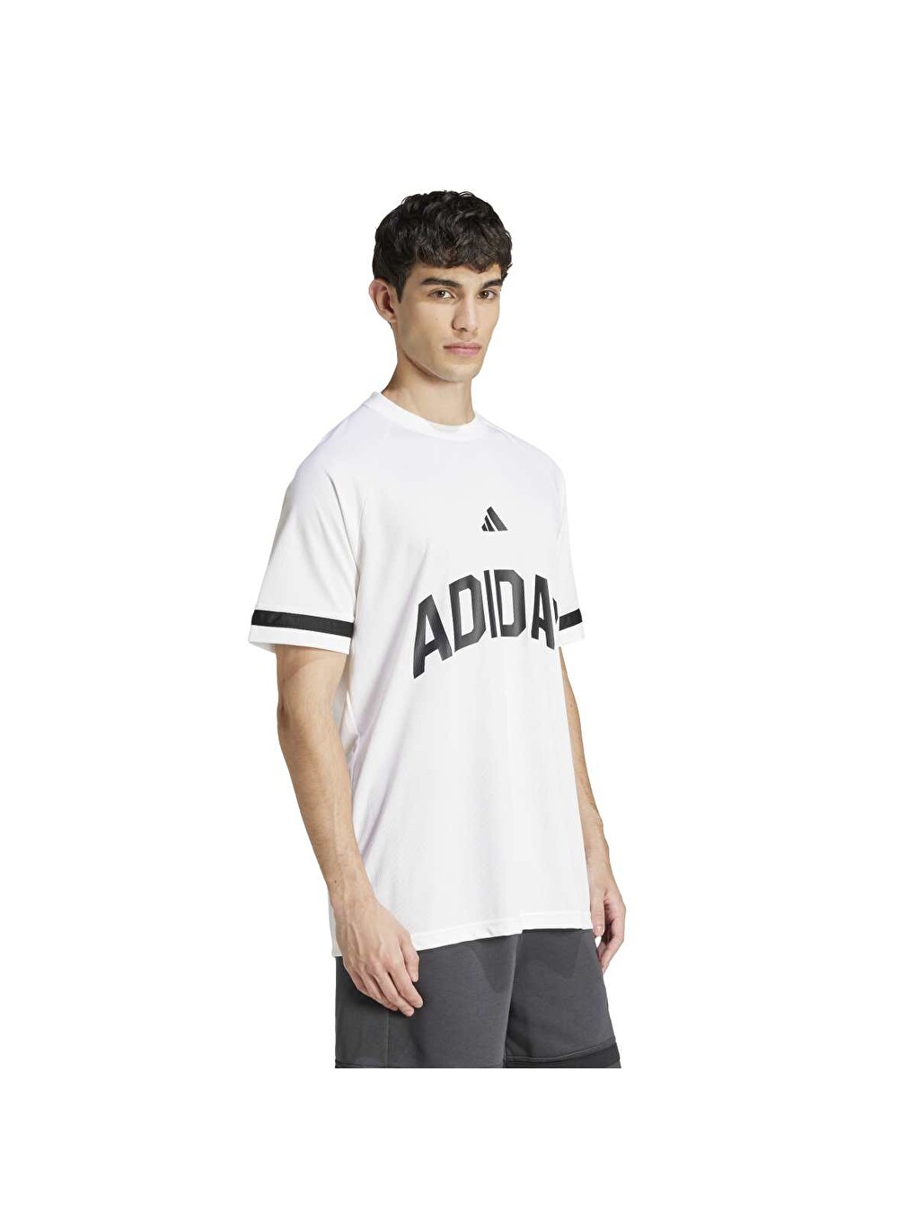Seasonal Essentials Us Sport Erkek Beyaz Yuvarlak Yaka Spor Tişört-1