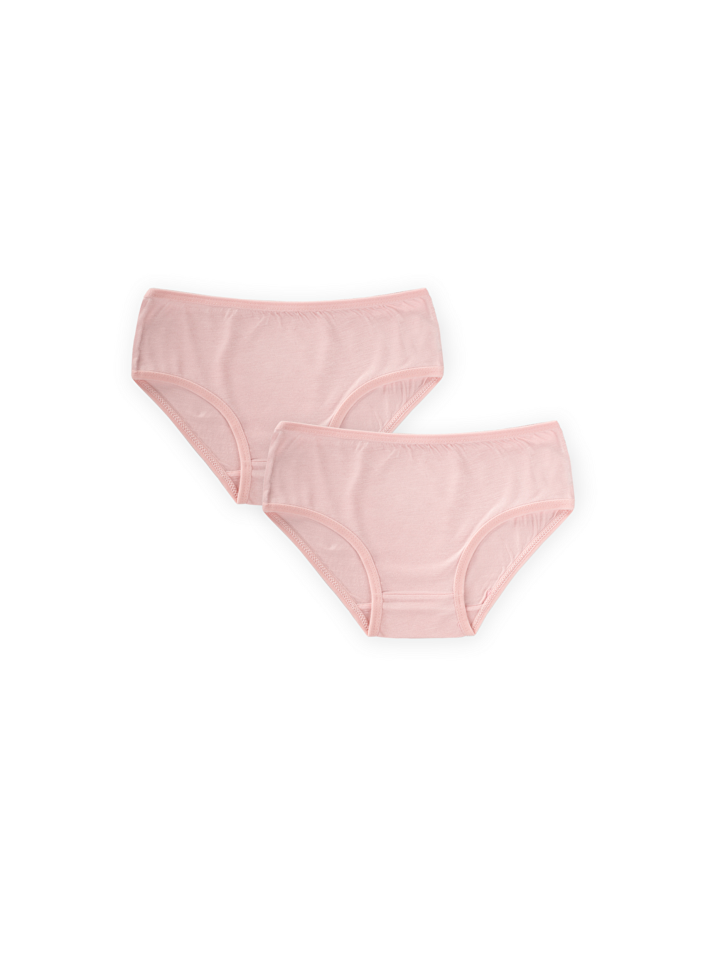 İkili Biyeli Slip Külot 2-9 Yaş Pudra Pembe