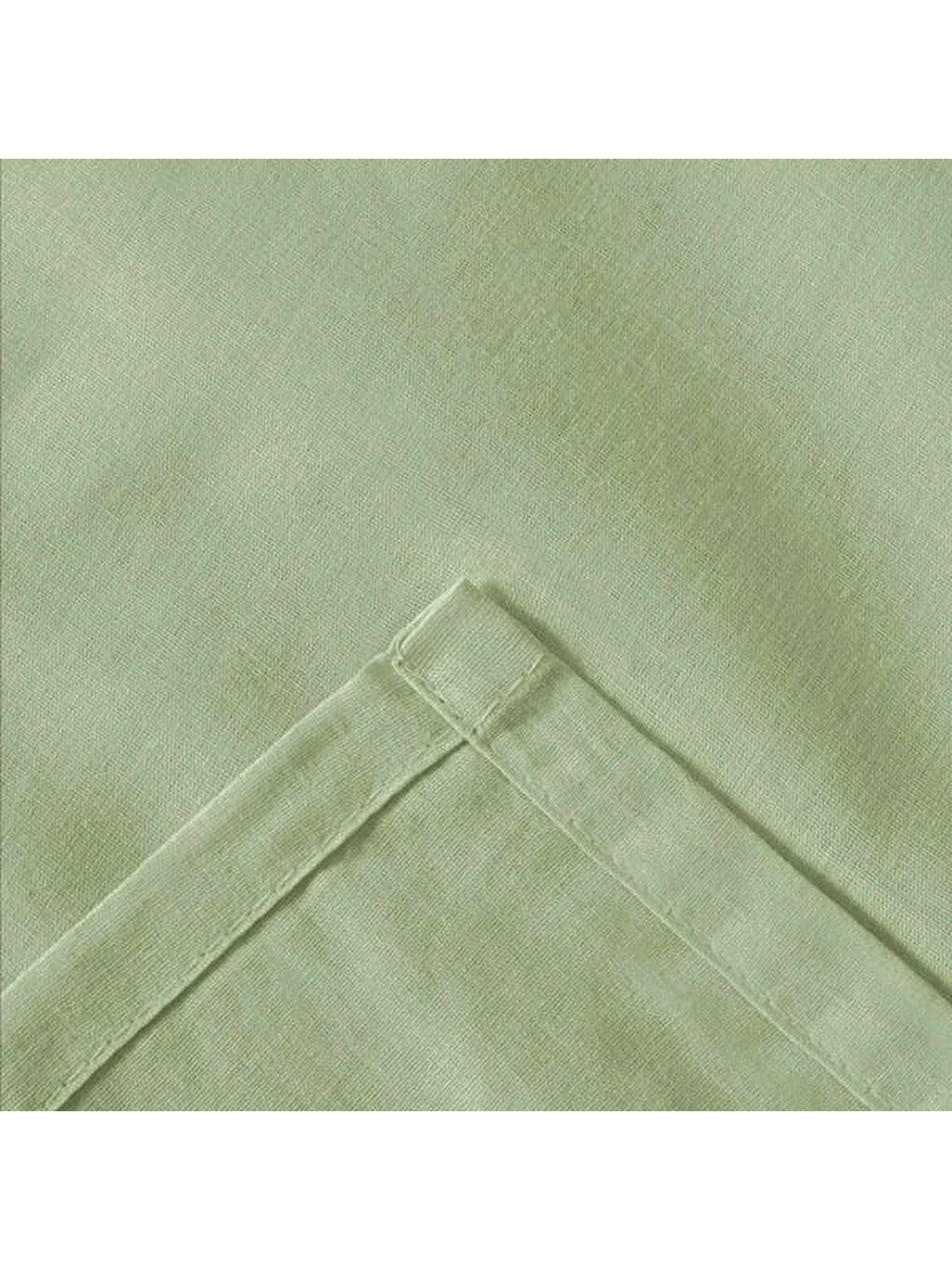 Soft Basic Tek Kişilik Düz Kenar Saten Çarşaf - Yeşil - 160x240 Cm-1