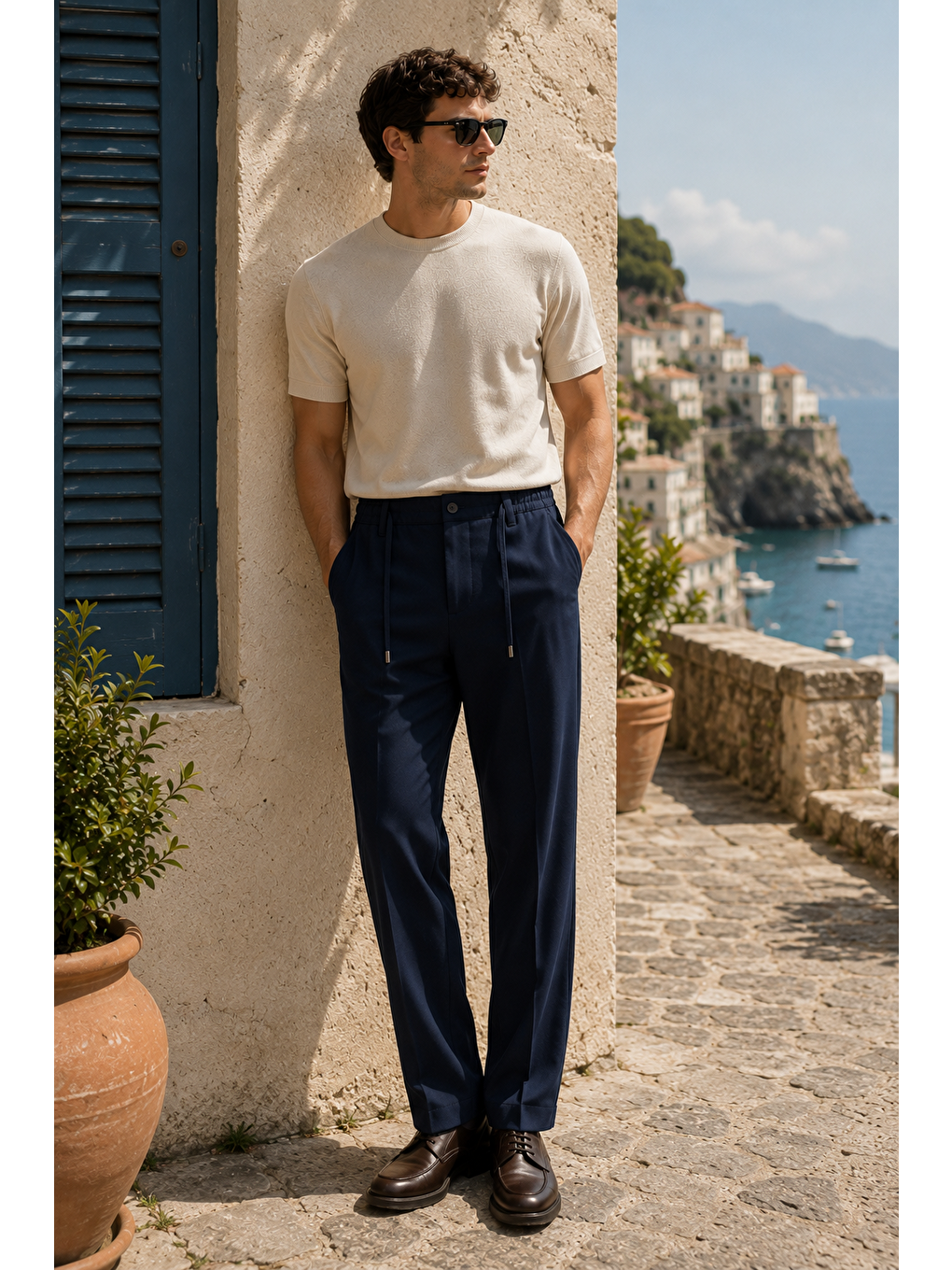 Erkek Comfort Fit Lacivert Jogger Pantolon | Esnek Kumaş Günlük Rahat Kesim – 169dngr