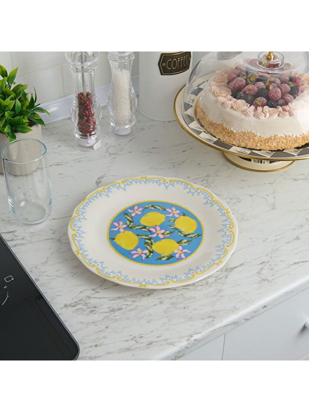 Karışık Kitchen Limecello Porselen Servis Tabağı - Renkli - 27 cm-2