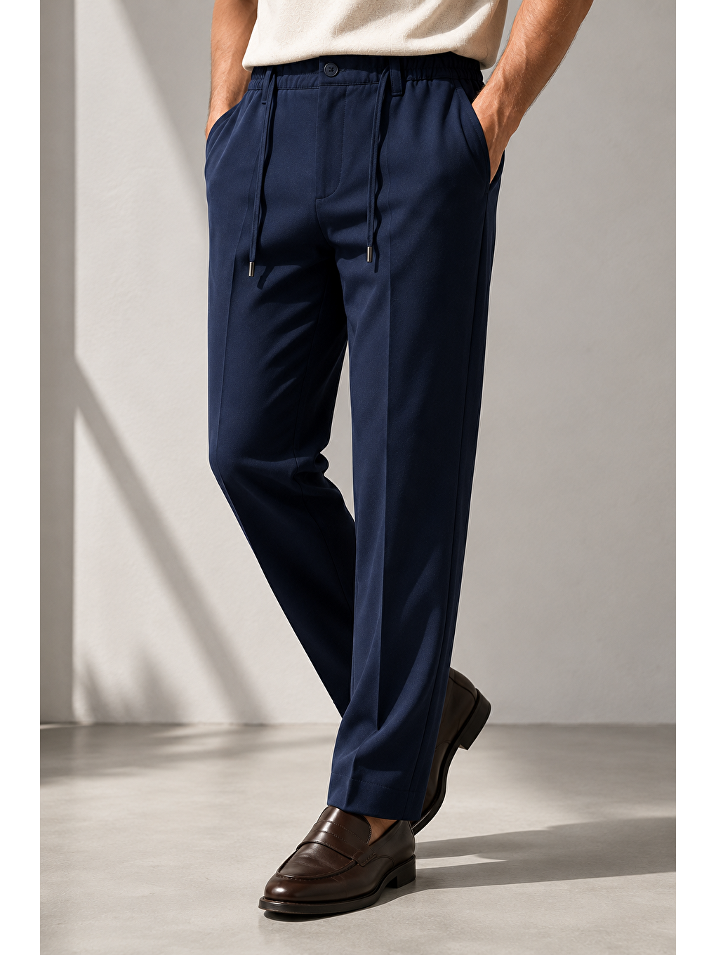 Erkek Comfort Fit Lacivert Jogger Pantolon | Esnek Kumaş Günlük Rahat Kesim – 169dngr-2
