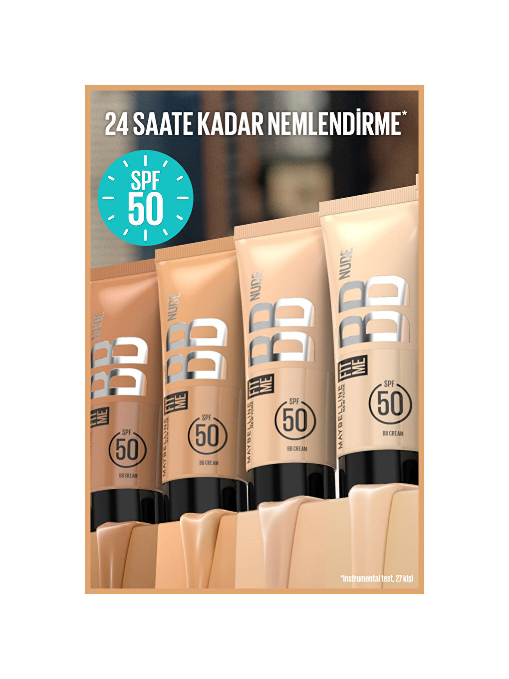 Fit Me Nude Cilt Bakımı Etkili Nemlendirici SPF50 BB Krem - 10-4