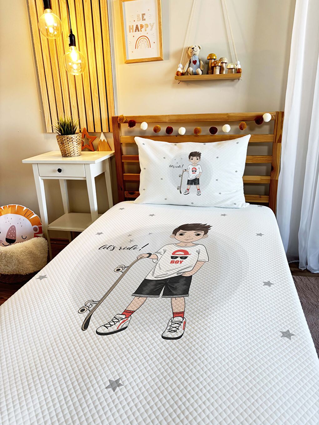 Karışık Kaykaycı Genç Desenli Pike-2