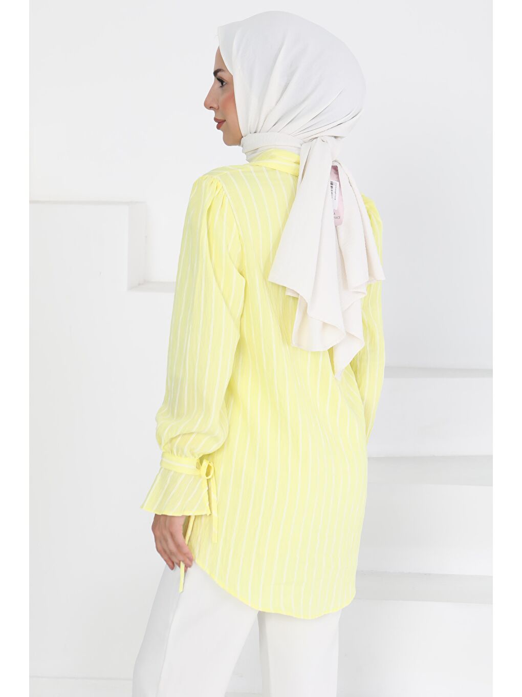 Sarı Çizgili Tunik Sari - 27275-4