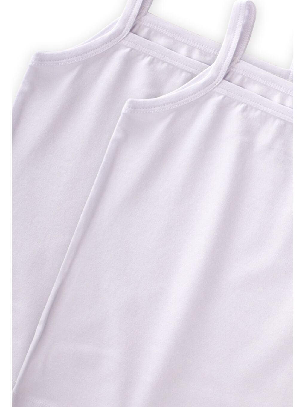 İkili İp Askılı Kız Atlet 2-11 Yaş Beyaz-2