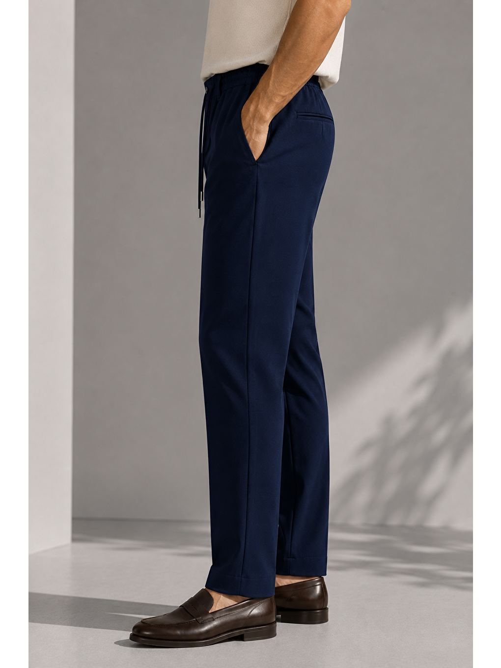 Erkek Comfort Fit Lacivert Jogger Pantolon | Esnek Kumaş Günlük Rahat Kesim – 169dngr-6