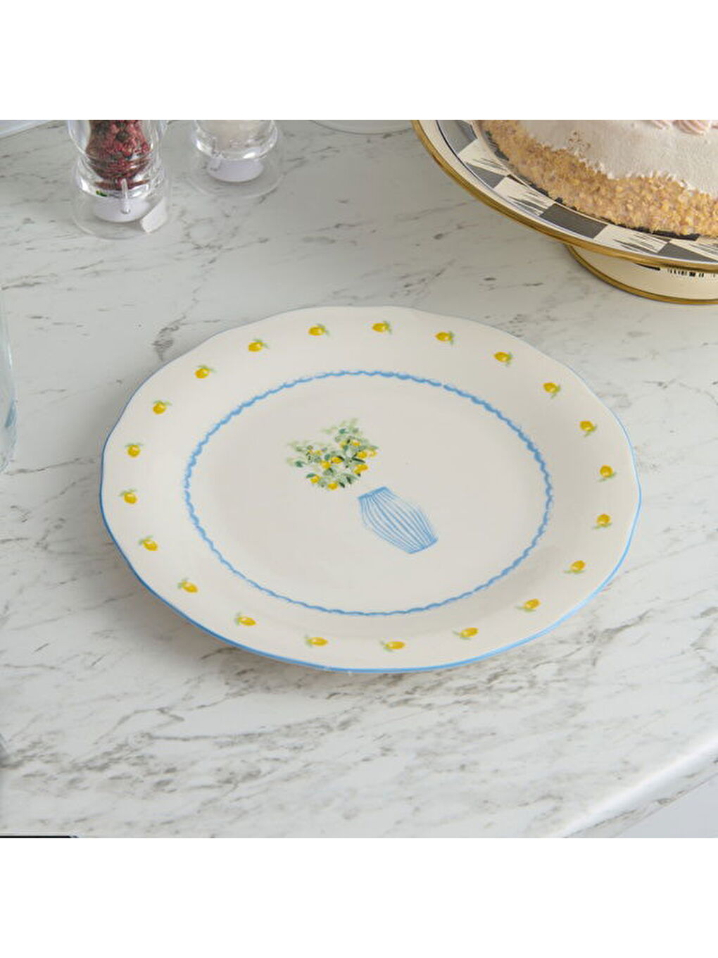 Karışık Kitchen Limecello Porselen Servis Tabağı - Renkli - 27 cm