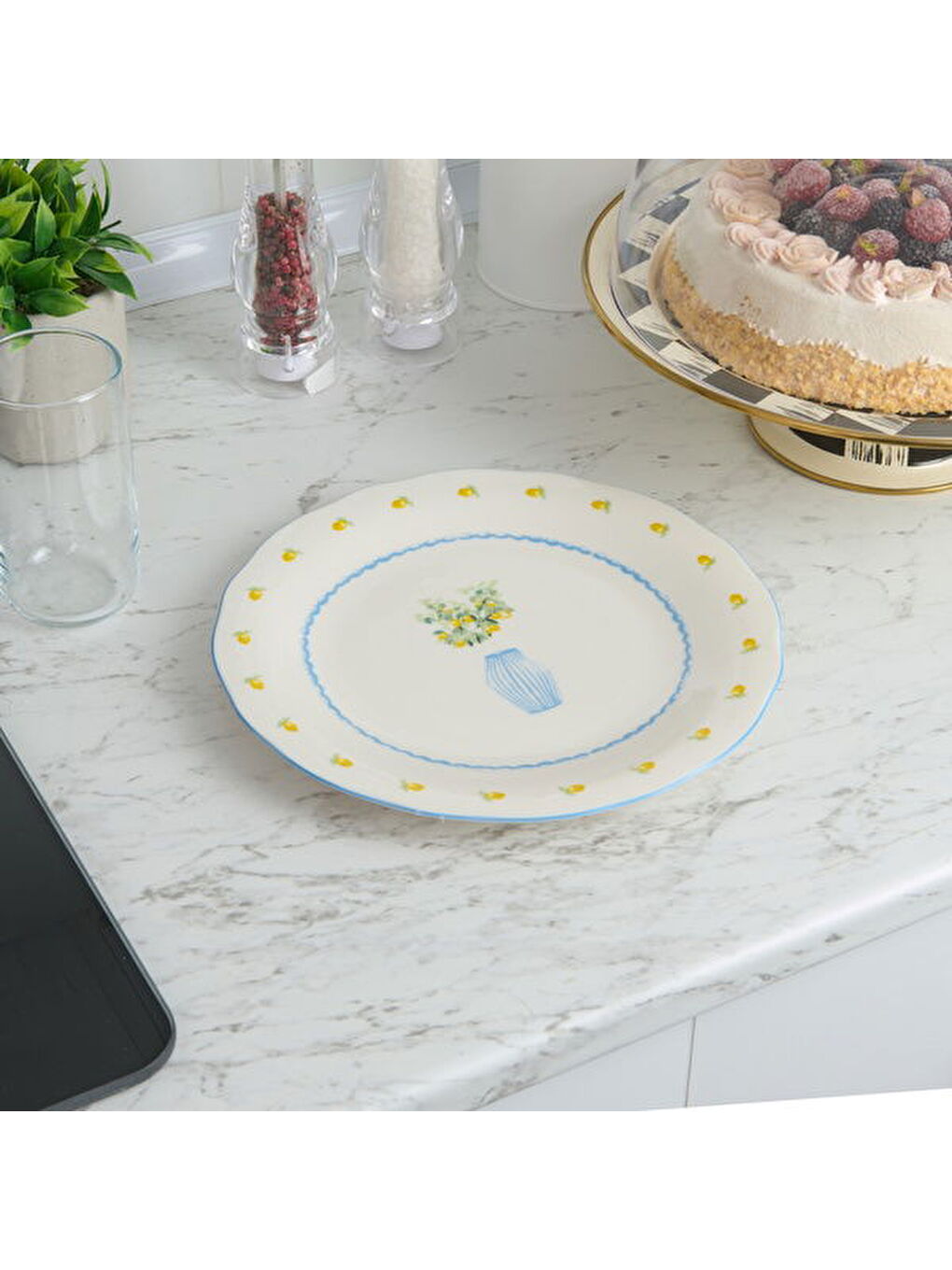 Karışık Kitchen Limecello Porselen Servis Tabağı - Renkli - 27 cm-2