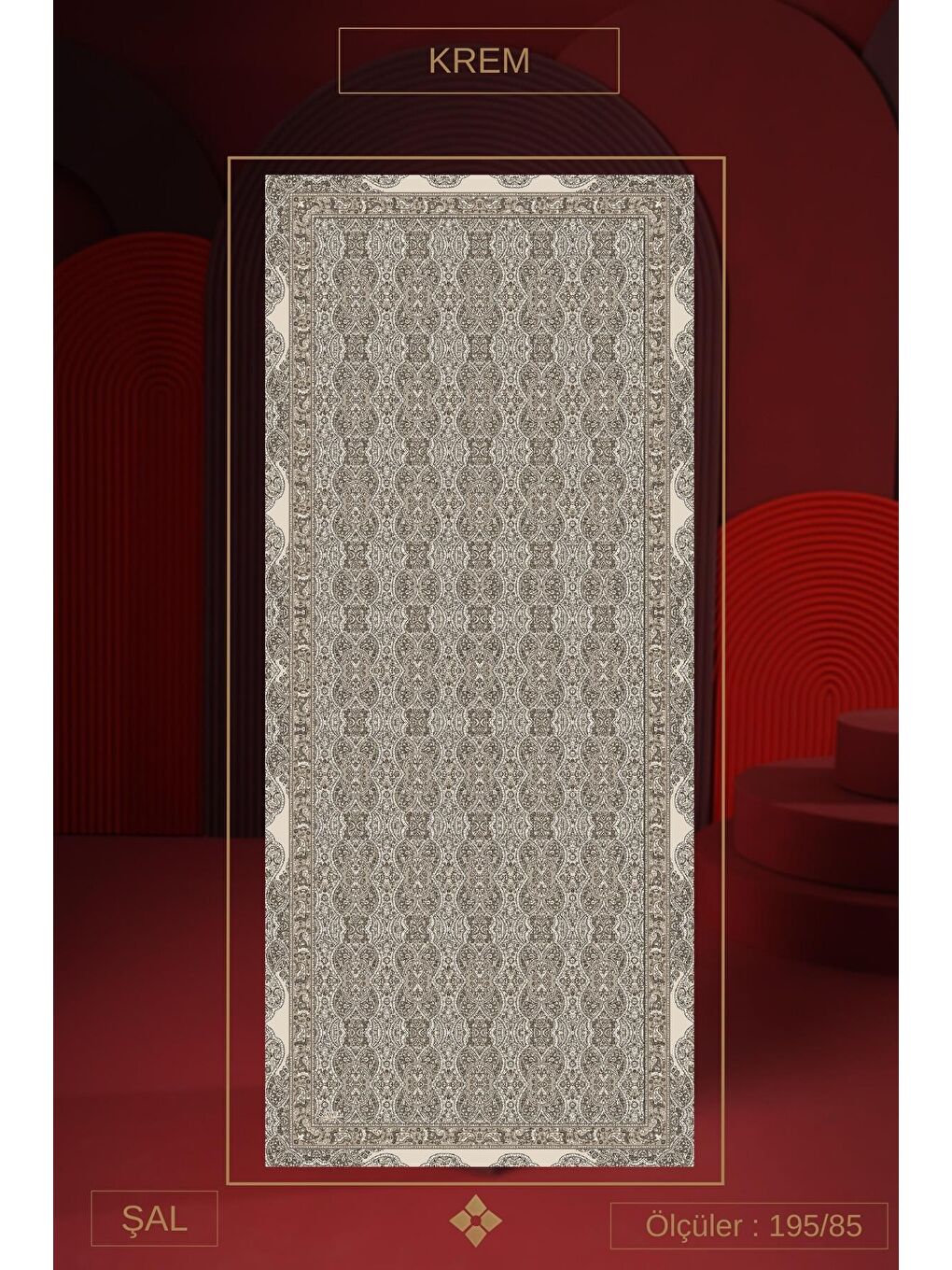 Karışık Kadın Müslin Şal Paketi Petra (Kahve-Krem-Bordo)-2