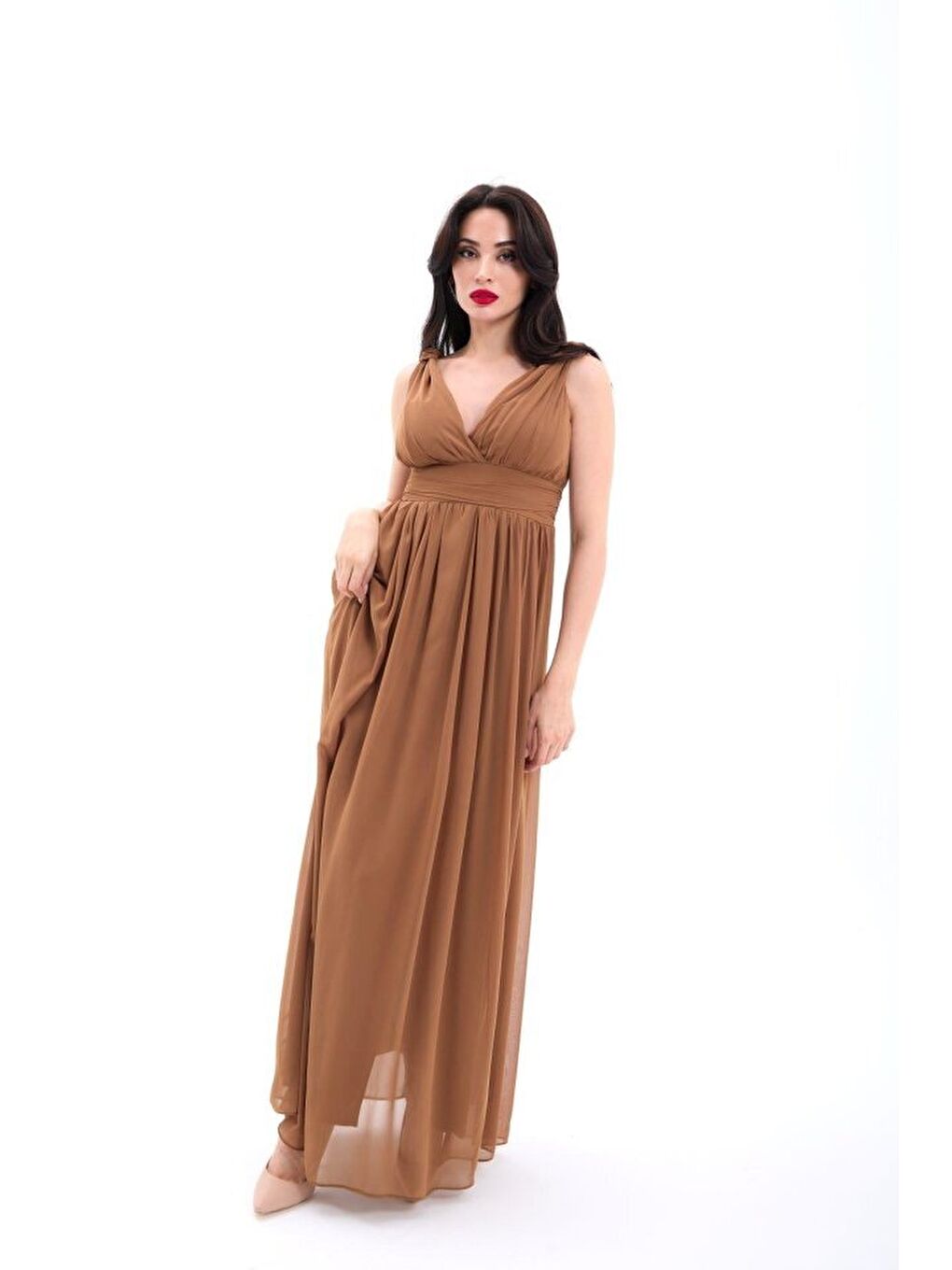 Kahverengi 4662 ELBİSE-KAHVE