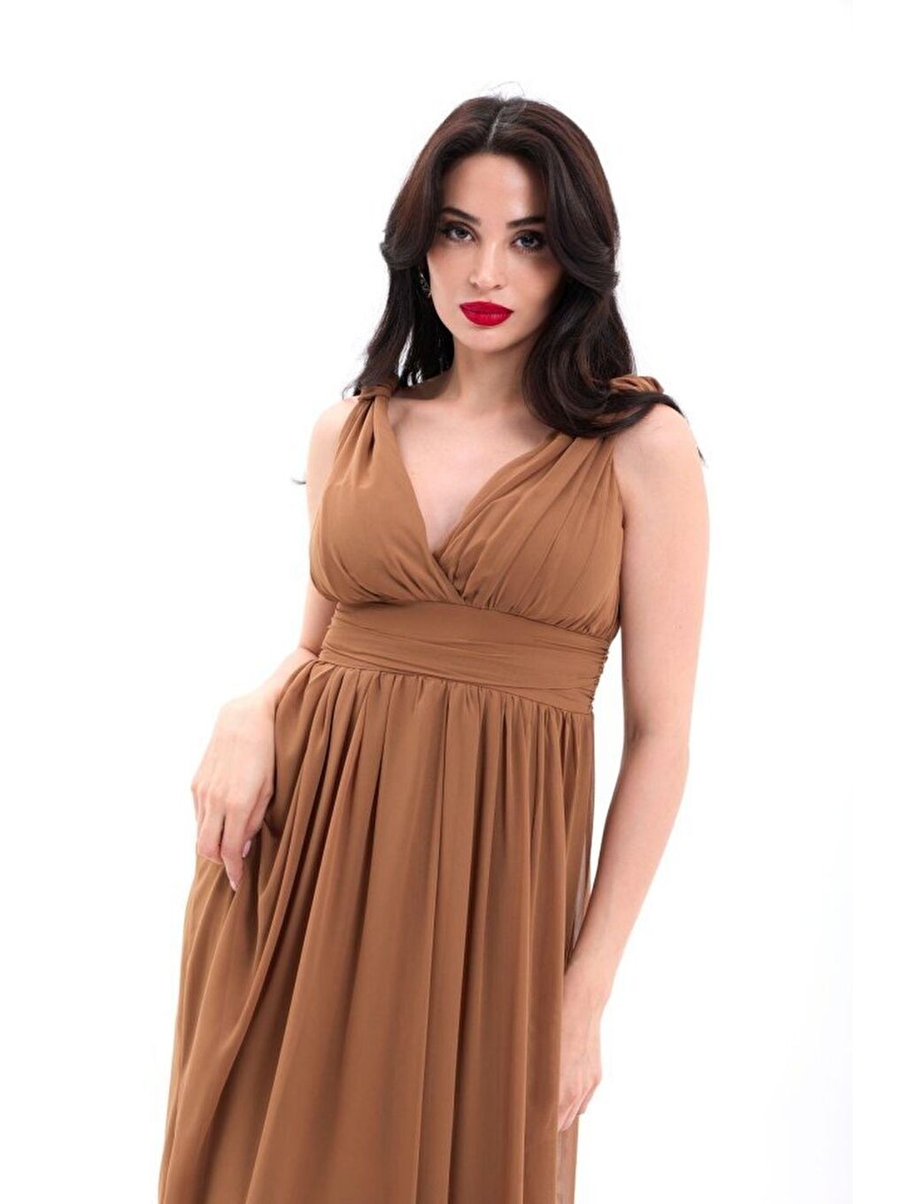 Kahverengi 4662 ELBİSE-KAHVE-1