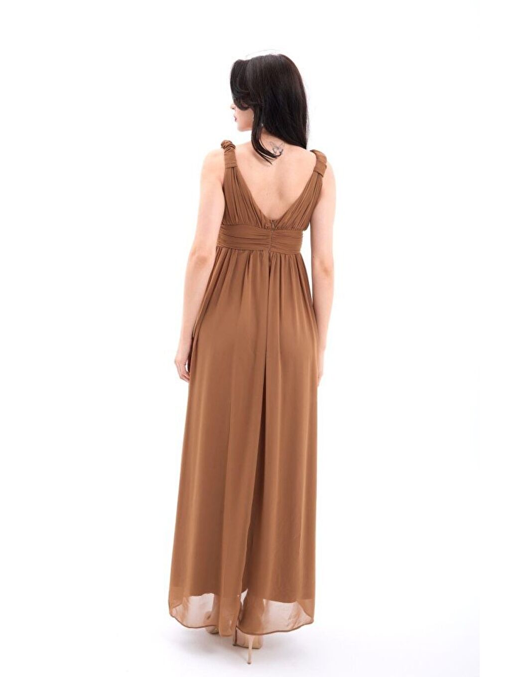 Kahverengi 4662 ELBİSE-KAHVE-2