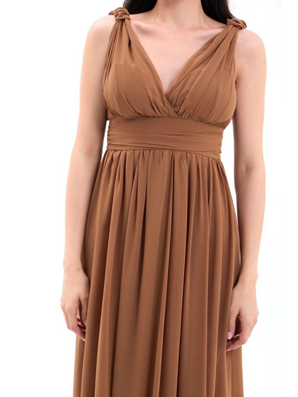 Kahverengi 4662 ELBİSE-KAHVE-3