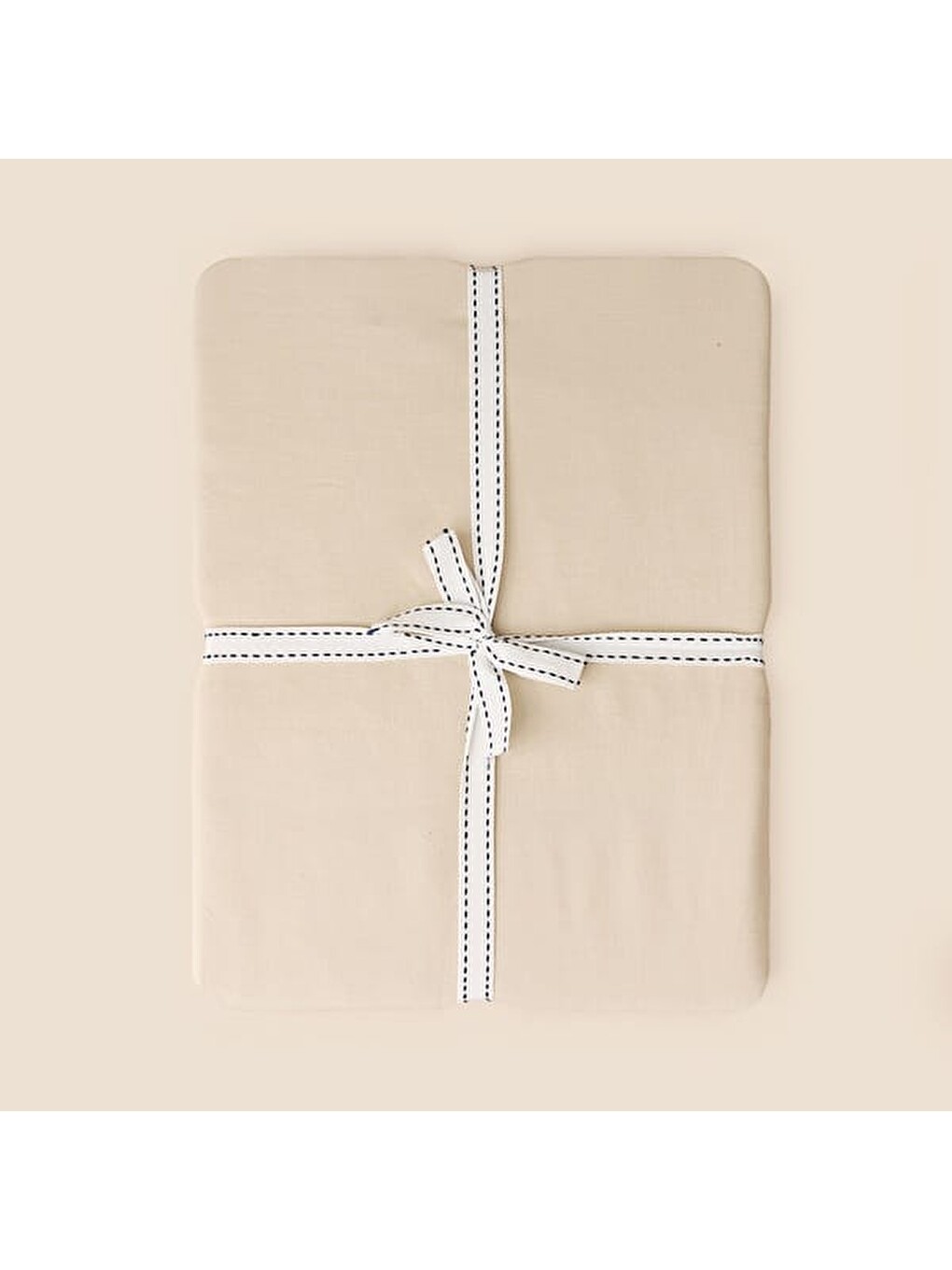 Soft Basic Çift Kişilik Düz Kenar Saten Çarşaf - Bej - 240x260 cm