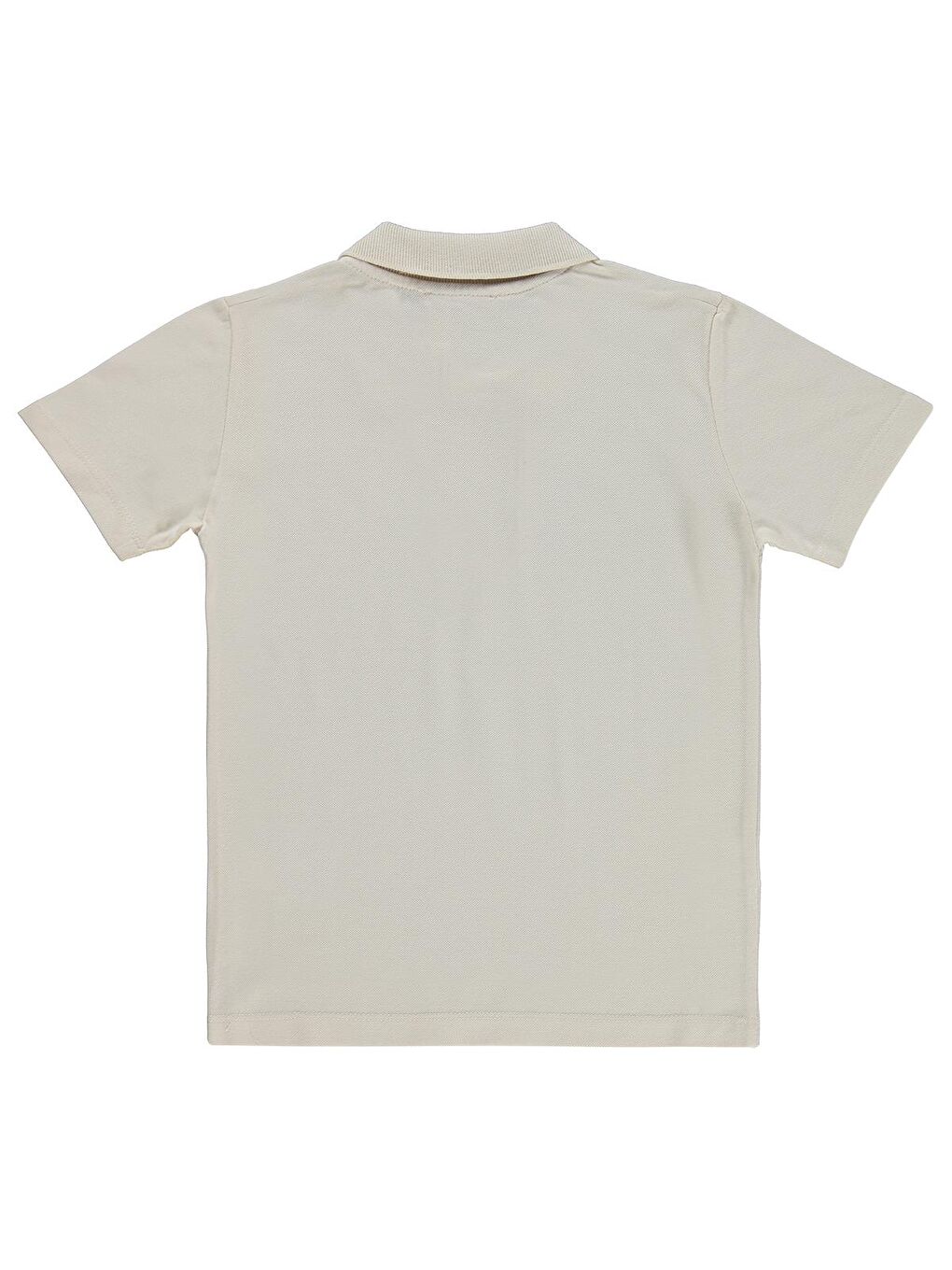 Boys Palmiye Nakışlı Polo Yaka 10-13 Yaş Tişört - Bej-1